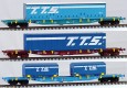 32039 LS Models Set of 3 container flat cars type Sgs with containers TTS